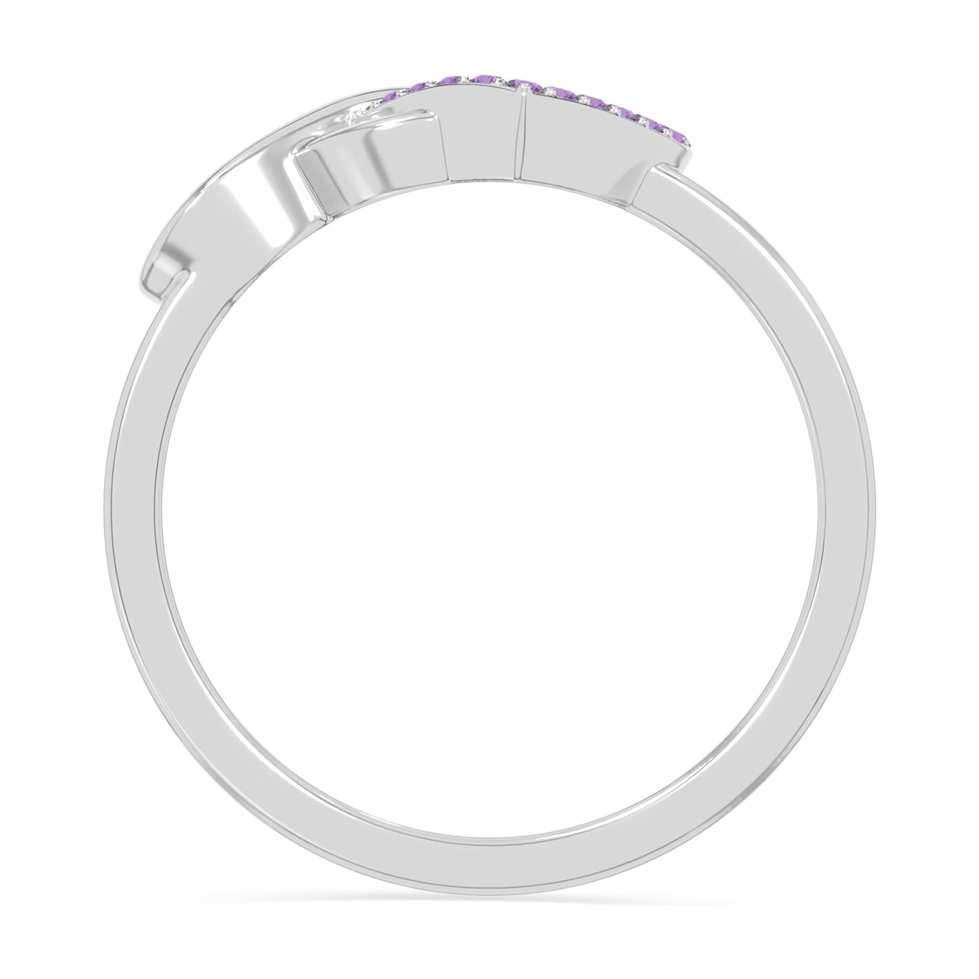 Natural Amethyst Infinity Heart Promise Ring for Women in Sterling Silver,February Birthstone Jewelry Gifts for Her Birthday,Wedding Anniversary,Christmas,Graduation,Party,Mothers Day,Valentines