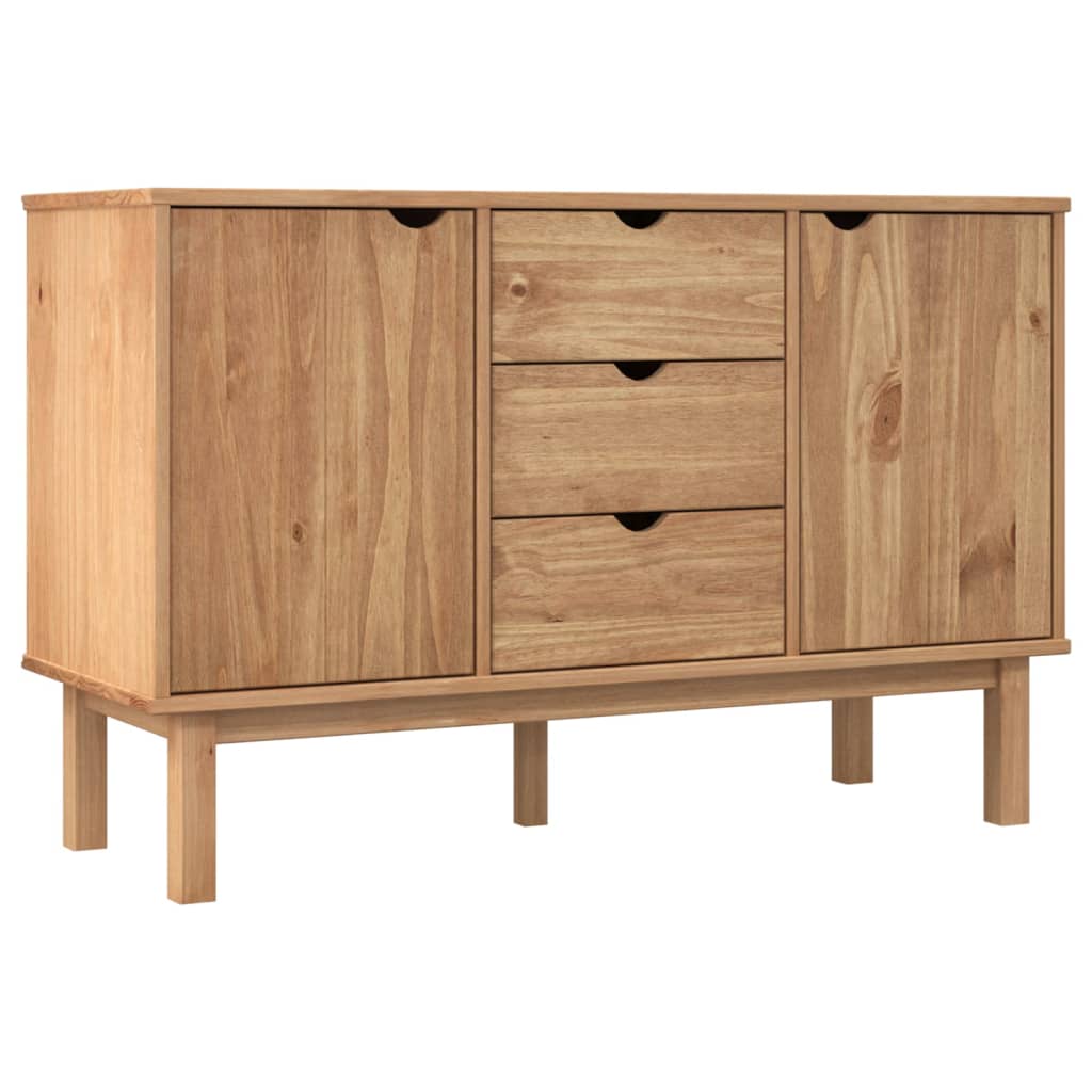 vidaXL Cabinet Storage Console Sideboard for Living Room OTTA Solid Wood Pine