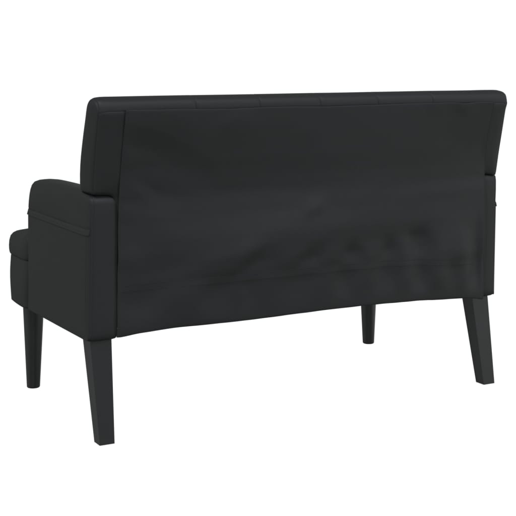 vidaXL Bench with Backrest Upholstered Seating for Living Room Faux Leather