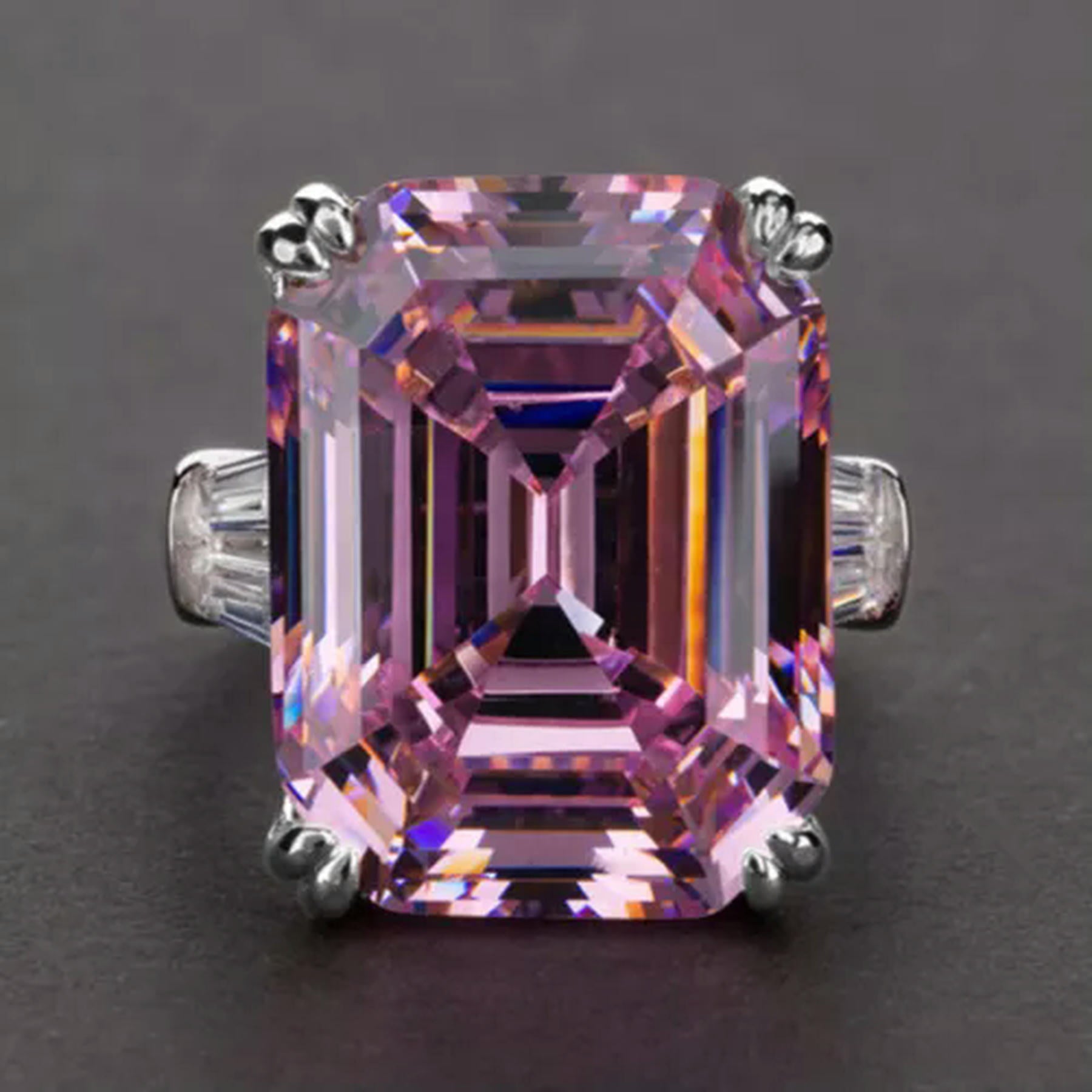 Women Gift Gorgeous Cubic Zircon 925 Silver Ring Wedding Jewelry Sz 6-10